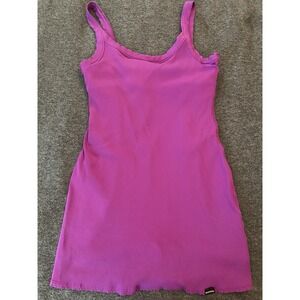 Fashion Nova Nova Sport Pink Ribbed Bodycon Dress With Shorts - Size XL